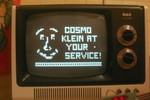 10/77: Cosmo's face was animated using a COSMAC VIP single-board computer from RCA that had an innovative low-res graphics system for TV display.