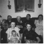 4 generations of Duntemanns: Martha Winkelmann Duntemann, Harry G Duntemann (her son) Frank W. Duntemann (his son) and Jeff Duntemann (infant.) Photo taken in 1953.