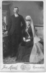Ella Duntemann Henges (1865-1949) and Fred Henges (1863-1949) at their wedding, date unknown, probably 1889 or early 1890.