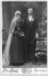Frank W. Duntemann (1867-1936) and Martha Winkelmann Duntemann (1871-1967) at their wedding in 1891.