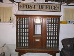 The Orchard Place post office sorting bins, once part of the post office operated by Frank W. Duntemann (1867-1936) in his general store in Orchard Place, IL.