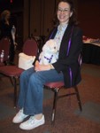 5/6/2005: Carol and QBit at the Bichon Frise Nationals in Indianapolis
